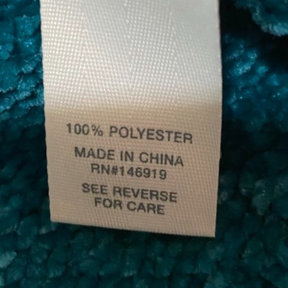 LAST CHANCE - Mudd Teal Chenile V-Neck Sweater XXS - Picture 6 of 6